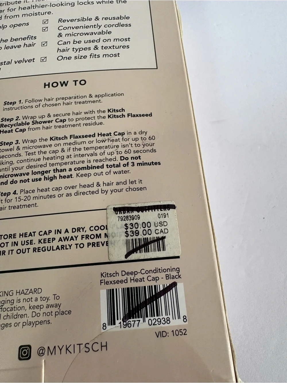 NWT KITSCH Eco-Friendly Flaxseed Heat Cap Set
